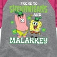 thumbnail image 3 of SpongeBob SquarePants - Prone To Shenanigans And Malarkey - Girls Shirt Tail Raglan, 3 of 6