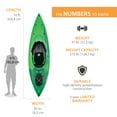 thumbnail image 4 of Lifetime Guster 10 ft. Sit-Inside Kayak, Emerald Fusion *WP (91246), 4 of 15