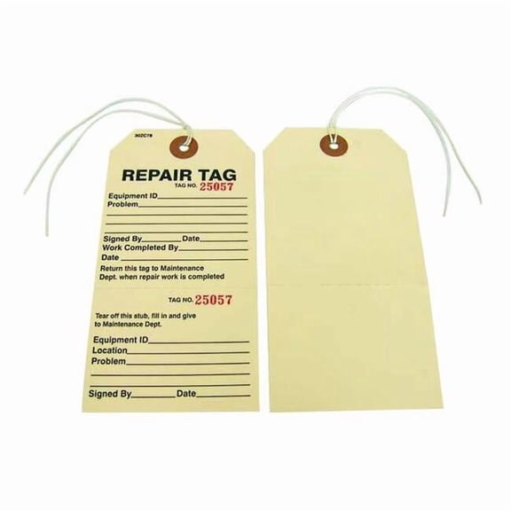 Badger Tag & Label Tag, Brown, Paper, 5-3/4 in H, 2-7/8 in W, PK100 108