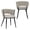 Beige, variant on KCC Velvet Woven Back Upholstered Dining Chairs Set of 2 with Gold Metal Legs for Dining Room, Kitchen, Living Room, Beige