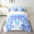 thumbnail image 2 of Erosebridal Cute Rainbow Bowtie Bedding Sets Full Size,Initial Letter V Comforter Sets with Sheets,Sea Beach Camping Bed in a Bag Full Size,Microfiber Bedroom Decoration Reversible,7-Piece, 2 of 7