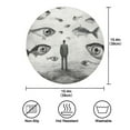 thumbnail image 4 of 15.4inch Round Placemats, DIY Printing Design, Suitable for Kitchen, Table Party Decoration Eyes, 4 of 7