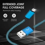 ROFAY 15FT Micro USB Cable, Nylon Braided Charging Cord, Compatible with TV Stick, PS4, Android, Black