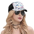 thumbnail image 5 of Lsque Dinosaur Printed Trucker Hat - Baseball Cap for Men Women - Breathable Mesh Side, Adjustable Fit - for Casual Wear, 5 of 7