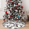 thumbnail image 5 of Yiaed Beach Print Christmas Tree Skirt , Tree SkirtsTree Mat for Christmas Winter Holiday Indoor Decorations-48", 5 of 7