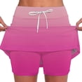 thumbnail image 2 of Stephy Women's Fashionable Casual Sports Casual Skirt with Pocket Drawstring Solid Color Mid Waist Skirt Pants, Pink, S, 2 of 7