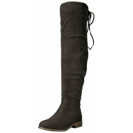 

JOURNEE COLLECTION Womens Black Back Tie Cushioned Mount Round Toe Block Heel Zip-Up Dress Boots 8.5