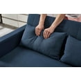 thumbnail image 6 of Noodeniya 54" Twins Pull Out Sofa Bed with 2 Large Side Pockets, Convertible Sleeper Couch, Fabric Loveseat for Small Place, Navy Blue, 6 of 16