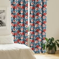 thumbnail image 2 of Ambesonne Tropical Curtains, Hibiscus Plumeria, Pair of 28"x84", Multicolor, 2 of 5