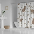 thumbnail image 3 of Coolnut Bath Shower Curtain Liners Cats and Traces 66x72in Polyester Waterproof with 12 Curtain Hooks, 3 of 6