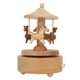 thumbnail image 4 of Caja de música giratoria con base redonda, caja musical de madera con forma de caballo, regalo de cumpleaños, artesanía., 4 of 14
