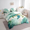 thumbnail image 4 of Homewish Turquoise Sea Turtle Twin Bedding Sets 7-Piece, Watercolor Ink Coral Bedding Comforter Set, Teens Kids Boys Girls Reversible Sheet Sets, Breathable Home Decor, 4 of 8