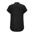thumbnail image 6 of Women's Classic V-Neck Tee Short Sleeve Soft Everyday Casual Essential Black S, 6 of 6