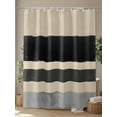 thumbnail image 4 of Shower Curtains Abstract Black Stripes Brown Bath Curtain Oil Painting Waterproof Bathroom Shower Curtain Set with Hooks Decoration 72 x 72 Inches, 4 of 7