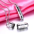 thumbnail image 4 of tredstone Pendentif Souvenir Mantra Bouddhiste en Acier Inoxydable Collier Ure Commémorative 13mm, 4 of 9