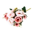 thumbnail image 2 of Ramo de rosas artificiales, ramo de rosas simulado para decoración de fiestas y bodas. Rosa claro, 2 of 9
