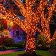 thumbnail image 5 of Outdoor Christmas Lights, 24Ft 70 Count Orange Mini 5MM LED String Lights on Green Wire, 5 of 5