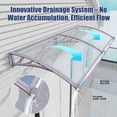 thumbnail image 6 of 40"x60" Window Awning Door Canopy with Independent Drainage Sink, Heavy Duty Grey Bracket, Clear Transparent Panel, UV Rain Snow Protection, Weather Resistant Outdoor Shelter for Porch and Patio, 6 of 18