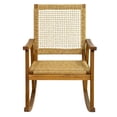 thumbnail image 3 of Patio Flare Eurochord Traditional Outdoor Wood Rocking Chair in Natural, 3 of 7