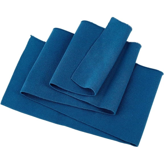 Prussian Blue Ribbing Fabric 39x6 Inch Stretch Fine Ribbing Knit Fabric Collar Cuffs Trim Material for Sportswear Baseball Jerseys Hoodies Sweatpants Sweatshirts