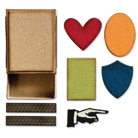 Sizzix Thinlits Metal Cutting Dies, Vault Matchbox, 10 Dies