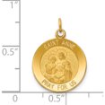 thumbnail image 4 of 14K Yellow Gold Saint Anne Medal Charm (21 X 15.5) Made In United States xac228, 4 of 6