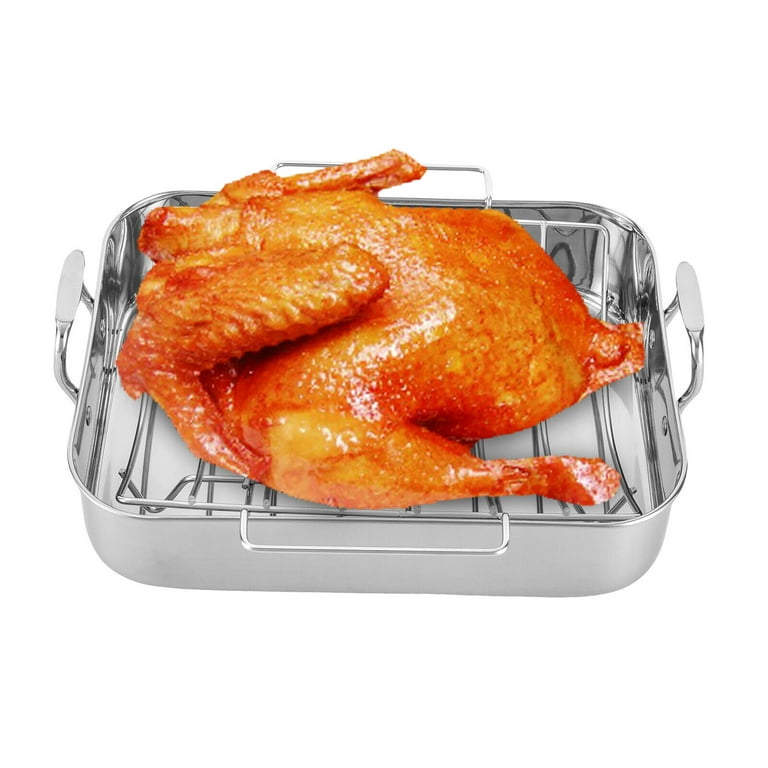  KITESSENSU Nonstick Turkey Roasting Pan with Rack 17 x