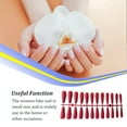 thumbnail image 4 of False Nail Tips Shiny Color Super Coffin Manicure Tools Press Lady Detachable DIY Accessories Artificial Fingernails Light Wine Red, 4 of 7