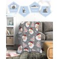 thumbnail image 5 of Grey Christmas Throw Blankets, Santa Claus Merry Christmas Tree Soft Fleece Blanket Decorative for Home Sofa Couch Chair Living Bedroom,40x50 Inches, Winter Snowflake, 5 of 6