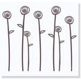 thumbnail image 6 of Eggplant Rose Decal Doodle Flowers Bedroom Wall Décor, 6 of 6