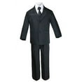 thumbnail image 3 of NEW BABY BOY KID TEEN 6 PC Extra Necktie WEDDING FORMAL TUXEDO SUIT BLACK S-20, 3 of 6