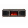 thumbnail image 2 of Summit 70"W Gray Walnut Finish TV Stand Console with Fireplace and Heater, 2 of 3