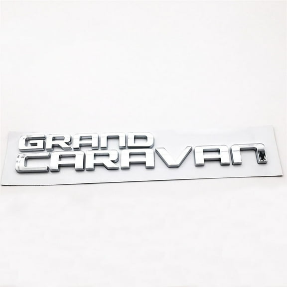 1PC Chrome Plastic Word GRAND CARAVAN Car Trunk 3D Letter Sticker Badge Name Plate Decal Emblem