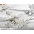 thumbnail image 3 of Soimoi White Cotton Voile Fabric White Floral & Bulbul Bird Decor Fabric Printed BTY 42 Inch Wide, 3 of 3