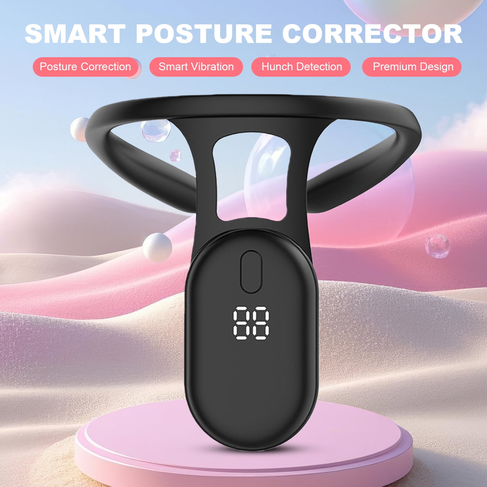 HUISZJ Smart Posture Corrector, Intelligent Posture Trainer with Vibration Reminder Intelligent, Posture Trainer Realtime Scientific Monitoring for Party Birthday Gift