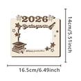 thumbnail image 3 of Wooden Graduation Photo Frame, Class of 2026 Engraved Desk Frame for 4x6 Inch Graduation Pictures, Grad Gift for High School & College Graduates, 3 of 9