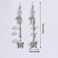 thumbnail image 5 of BQBQERT Sweet Cool Dangle Earrings Fashion Long Flower Butterfly Pendant Earrings Temperament Earrings Woman Jewelry, 5 of 9