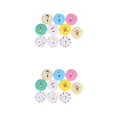 thumbnail image 1 of Becaristey 10x Cute Cartoon Pocket Mirror For Fun And Stylish Look Gift Clear Portable Makeup Mirror Random Color 2Set, 1 of 6