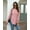 Pink, variant on AOOCHASLIY 2023 Womens Sweater Women's Long Sleeve Round Neck Pullover Split Solid Color Top Round Neck Sweater