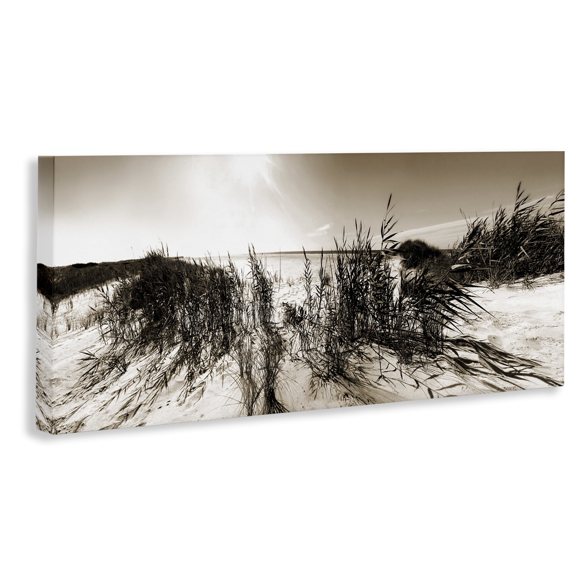 Stupell Industries Wind In The Dunes Coastal Photography Gallery Wrapped Canvas Art Print Wall Art, 30 x 13