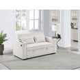 thumbnail image 6 of [Bedroom Modern Beige Corduroy 2-Seat Sofa 59" w Cup Holders & USB], 6 of 8