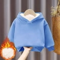thumbnail image 4 of SEAOPEN Unisex Boys Girls Winter Sherpa Lined Hoodie Kid's Fleece Pullover Hooded Sweatshirt under $10.00 Light Blue,5 Years, 4 of 5
