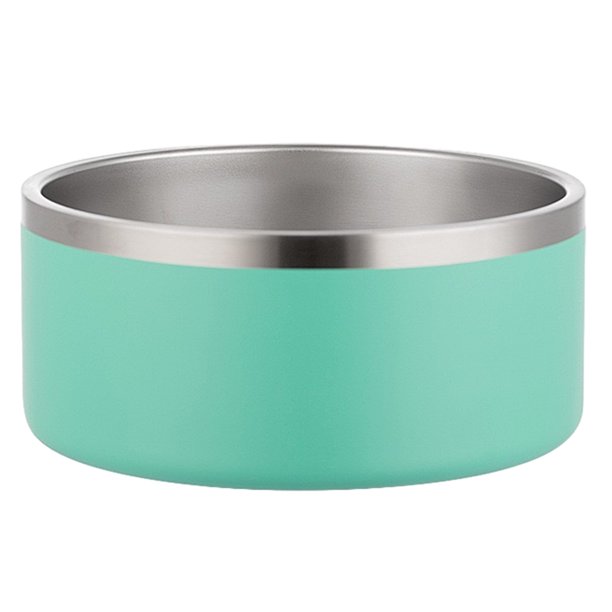 Cuenco de agua para perros con base de goma antideslizante, cuencos para perros de acero inoxidable con aislamiento metálico, cuenco para perros de doble pared