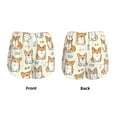 thumbnail image 5 of Lsque Cartoon Corgi Printed Women's Running Shorts with Liner Pockets,Elastic Quick Dry Workout Athletic Gym Yoga Shorts,Womens High Waist Shorts-X-Large, 5 of 9