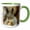 Green/White, variant on 3drose, Adorable Squirrel in Winter, 15oz Mug