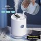 thumbnail image 2 of Humidificador de aire para el hogar, 1 l, 3000 mAh, portátil, inalámbrico, USB, difusor de vapor de agua aromático, duración de la batería, humidificador de aromaterapia, color blanco, 2 of 5