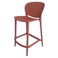 thumbnail image 2 of Benjara Celin 26" Counter Stool Chair- Set of 4- Stackable- Mesh Back- Orange, 2 of 6