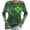 Green04, variant on qolati St Patricks Day Shirts for Women Irish Shamrocks Clovers Graphic T-Shirt Holiday Party Casual Long Sleeve Tunic Tops Green M
