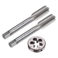 thumbnail image 1 of Unique Bargains Tap and Die Set 1/2-28 UNEF Screw Tap & Round Die Thread Repair Tapping Tools 3 Pieces, 1 of 6
