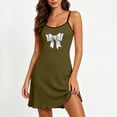 thumbnail image 3 of Stamzod Sleep Dress for Women Fashion Cute Bow Print Spaghetti Strap Nightgown Casual Sleeveless Soft Short Pajama Dress XL, 3 of 6
